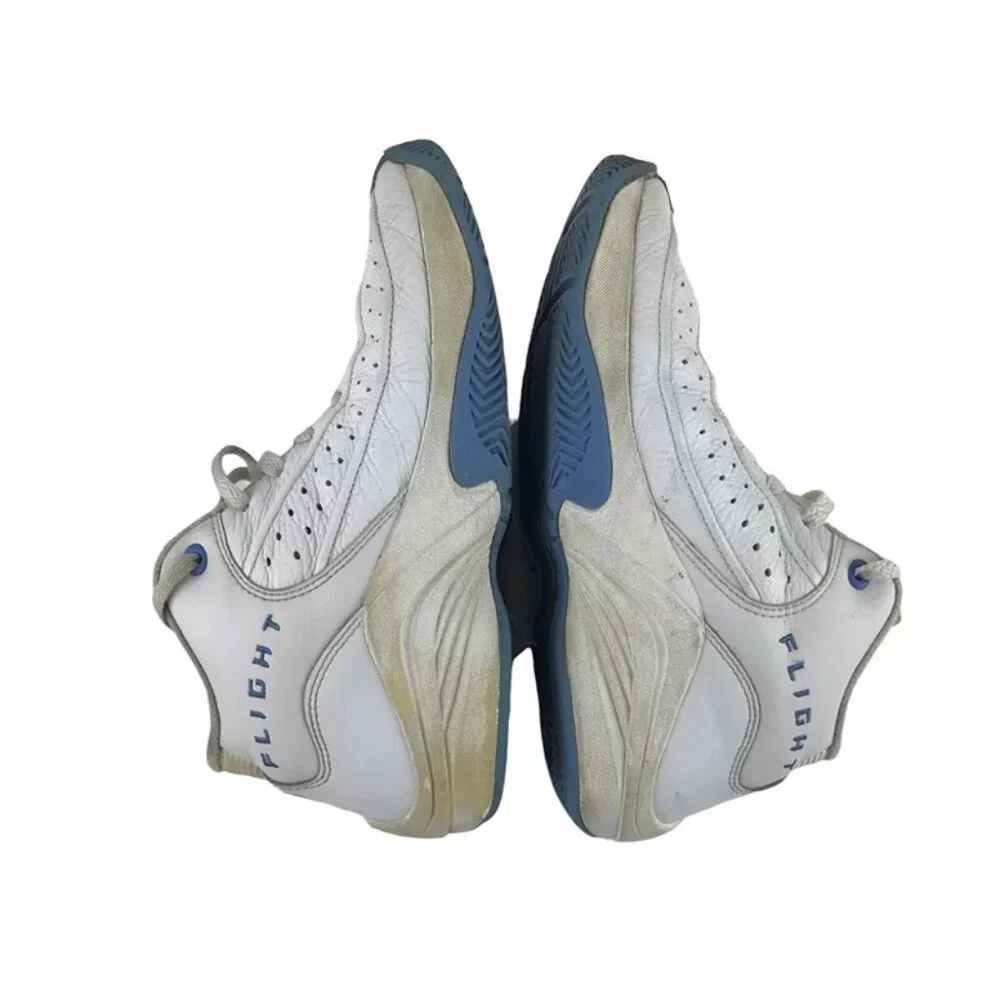 Nike Mens White Blue Flight Mid Top Lace Up‎ Sneaker Athletic Shoes Size US 7